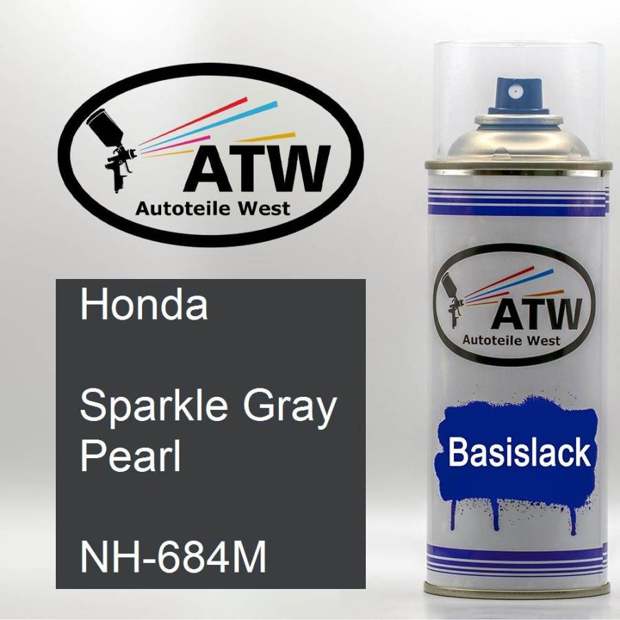 Honda, Sparkle Gray Pearl, NH-684M: 400ml Sprühdose, von ATW Autoteile West.